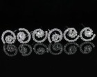 6 Pcs Swirl Bridal Clear Austrian Rhinestone Crystal Hairpin Picks Wedding P1320