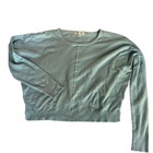 Cheery Cloth Y2k Dolman Sleeve Semi Cropped Cotton Blend Sweater Pearl Green S
