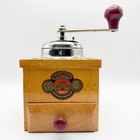 Vintage Wooden Wood Hand Crank Burr Coffee Grinder Burg-muhle