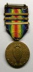 Vintage Ww I Victory Medal Also 3 Battle Bars Ypres-lys