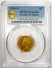 1854-o Three Dollar Indian Gold New Orleans Coin  3 - Certified Pcgs Au Details