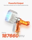 Vevor Propane Heat Gun Up To 187660 Btu Hot Air Gun With Regulator   Carry Case