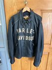 Harley Davidson 100th Anniversary Leather Jacket Coat   Mens Size Xl