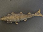 Antique 19th early 20th Century Jewish Besamim Articulated Brass Fish Spice Box