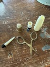 Vintage Travel Sewing Kit Hong Kong Holds Needles Thread Scissors Thimble