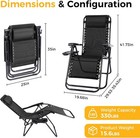 Set Of 2 Zero Gravity Lounge Chair  For Folding Patio Recline Garden Beach