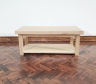 Dollhouse Coffee Table Unpainted Wood 1 12 Scale Miniature Living Room Furniture