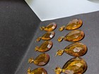 Lot Of 10 Nos Vintage Italy Amber Gold Crystal Teardrop Chandelier Prism Part 2 