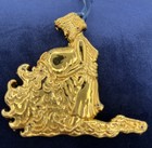 Aquarius Water Bearer Goldtone 3    Horoscope Astrology Decorative