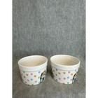 The Bakehouse Circo Set Of 2 Ceramic Ramekins Bunny Polka Dot