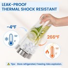 Aurotrends 32 Oz Borosilicate Glass Water Bottle With Sleeve  1 Liter Glass W   