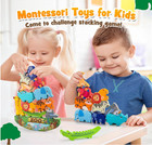 Free Shipping Animals Montessori Wooden Stacking Blocks Educational Toddler Toy