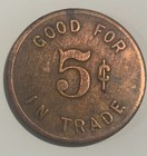 Gebo  Wyoming Ghost Town Good For 5 Trade Pool Billiard Trade Token Thermopolis