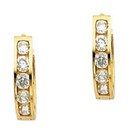 14k Solid Italian Yellow Gold 2mm Huggies Hoop Earrings Aretes De Oro