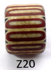 Old Nice Centerpiece Antique Venetian Chevron Trade Beads  African  Z20 Bg 53