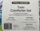 2 Piece Reversible Comforter Set Twin With Sham Purple Lime Green Turquoise Blue