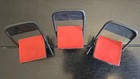 Dollhouse Black Metal Folding Chairs 1 12 Scale Miniature Lot Of 3 Vintage 