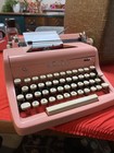 Rare  1957 Vintage Pink Royal Quiet Deluxe Portable Typewriter Free Shipping