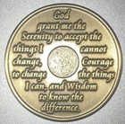 Blank No Year Alcoholics Anonymous Aa Bronze Medallion Coin Sobriety Chip 
