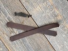 2 Leather Straps   4screws  For Hanging Vintage Skis Or Other Hard-to-hang Items