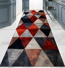 Geometric Rug  Modern Runner Rug  Colorful Floor Decor  Abstract Pattern Rug 