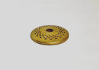 Vintage 2 1 2  Stamped Brass Lamp Shade Cap Tiffany Style Stained Glass Raw