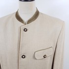 Tofana By Lodenfrey Janker Men s Sz 50 Beige Brown Canvas Leather Trim Jacket