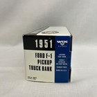 Wix Filters 1951 Ford F-1 Pick-up Truck Blue Die Cast Bank Ertl 1 25 New Nib