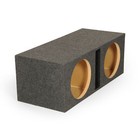 Qpower Qbass Dual 12 Inch Heavy Duty Car Audio Subwoofer Enclosure Box  Charcoal