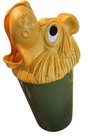 Vintage Fesco Circus Lion Kid s Plastic Trash Can Bin Green