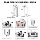Stainless Steel Commercial Soap Dispenser Wall Mount Manual Dispenser  500ml