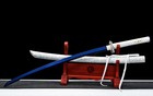 Blue White Battle Ready Full Tang Japanese Samurai Katana Sword 1095carbon Steel