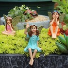 Set Of 6 Resin Fairy Figurine Stakes Miniature Garden Pot Decor Ornaments