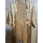 Bride Satin Robe Gold Sparkle Script Wedding Bridal Party Kimono S M