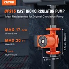 Vevor Ups15-58fc Hot Water Circulation Pump 110v 82w 17 Gpm Recirculating Pump