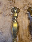 11  Brass Candlestick Made In India Set Vintage Antique Royalty Lot Of 2 H3