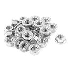 M6 X 1mm Thread 304 Stainless Steel Serrated Flange Metric Hex Lock M6   26pcs   