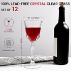 Vintage Wine Glasses Set Of 12  7 2oz Crystal Clear Cordial Glasses With Stem 