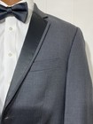 Perry Ellis Dark Grey charcoal Tuxedo Jacket - Formal  Wedding  Cruise