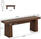 Wooden Dining Bench 47-inch Long Kitchen Bench With Sturdy Frame For Dining Room