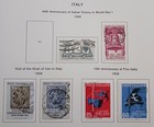 Italy - 1958 - 59 - Lot Of Stamps On Album Page  - Used   Mh