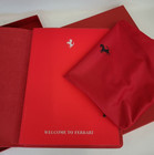 Ferrari Official Owners Welcome Kit Book Leather Portfolio Box Bag Genuine