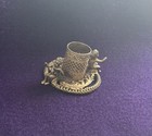 Hollywood Regency Gold Ormolu Vanity Table Cherubs Lipstick Holder Matson Style