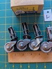 Vintage Set Of 4 Bassick Metal Bed Casters No 5 B Lot L