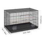 Large 32x21  Parrot Bird Cage W  Roll Stand  Black Metal Flight Cage  Budgie