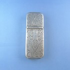 Victorian Sterling Silver Cigar Cutter   Vesta Case Combo Snuff Box