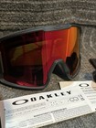Oakley Line Miner L Xl Black Fire Prizm Snow Torch Iridium Goggles Case Bag