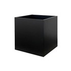 18 Inch Black Steel Planter Metal Garden Planter Box Flower Pot For Outdoor Deck