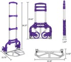 Portable Foldable Telescopic Trolley Trolley Luggage Trolle Purple