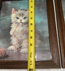 Vtg Framed Florence Kroger Kitten Kitty Cat Prints Signed 8 X 10 Set 4 Read Note
